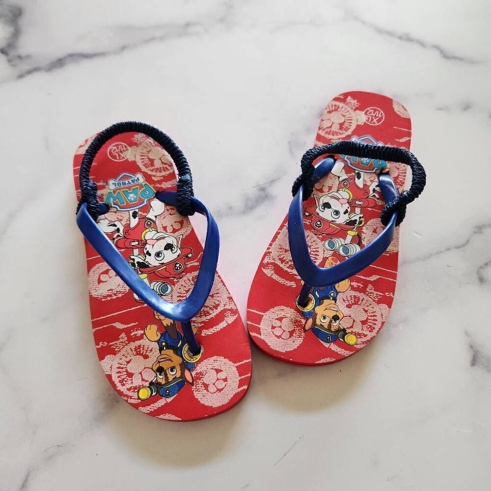 Paw Patrol summer swim sandals kids 11/12 Marshall puppy theme